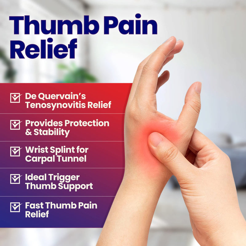 Thumb Spica Splint & Wrist Brace – Both a Wrist Splint and Thumb Splint to Support Sprains, Tendinosis, De Quervain's Tenosynovitis, Fractures or Trigger Thumb. Hand Brace for Carpal Tunnel Left - Lar L - NewNest Australia