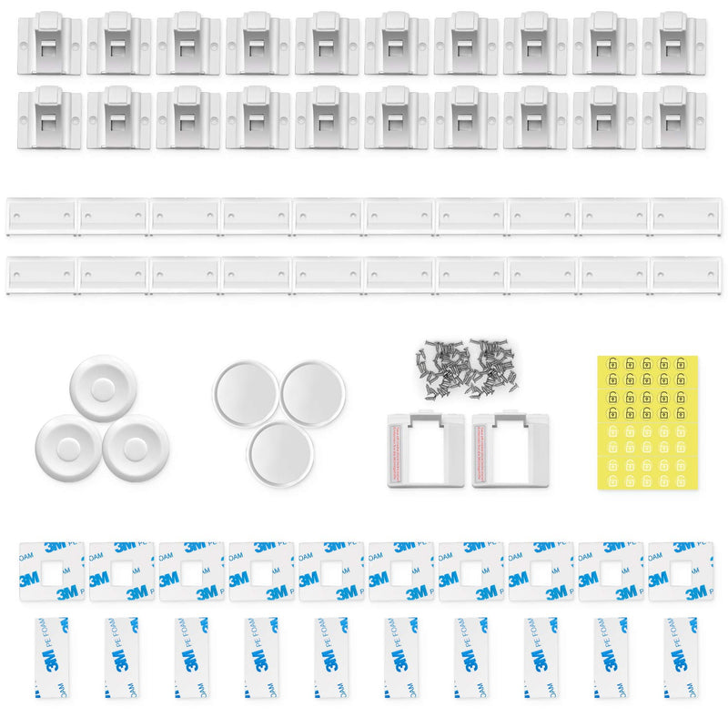 Baby Proofing Magnetic Cabinet Locks Child Safety - Norjews (3 Keys+20 Locks), Childproof Cupboard Baby Latches - Adhesive Magnet Drawers Locks No Tool or Drill 3keys20locks - NewNest Australia