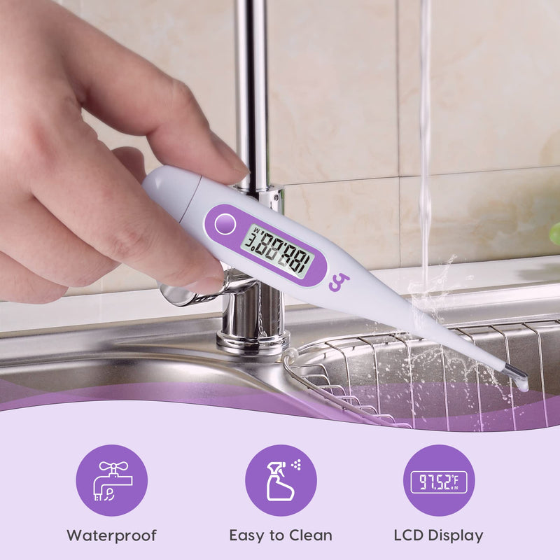 Femometer Vinca Lite Basal Thermometer, Digital Fertility Thermometer Fertility Monitor for Ovulation Cycle Control, No Bluetooth, Purple - NewNest Australia