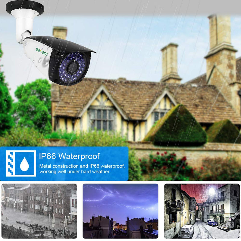 5MP POE IP Camera, SV3C 5 Megapixels Onvif Security Camera Outdoor with Two-Way Audio, Human Motion Detection, IP66 Waterproof, Power Over Ethernet Cameras Support Max 128G SD Card Recording(No WiFi) 5MP POE - NewNest Australia