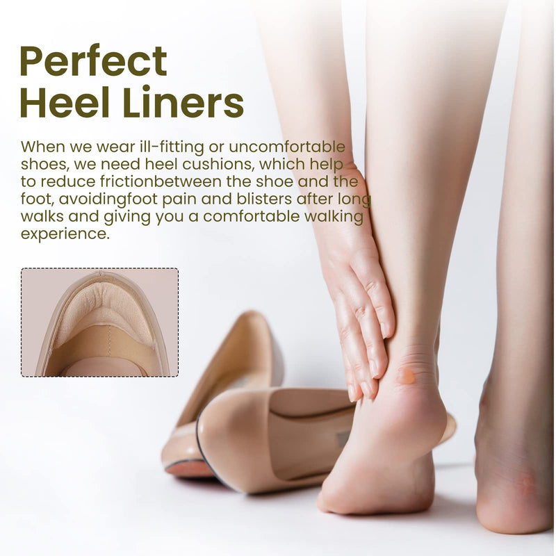 TOPBELIEF 8 Pcs Heel Pads, Shoe Heel Pads, Self Adhesive Heel Cushion Inserts, Soft Heel Cushion Inserts Shoes, Insoles for Shoes That are Too Big, Perfect Heel Liners for Women Men Most Shoes - NewNest Australia