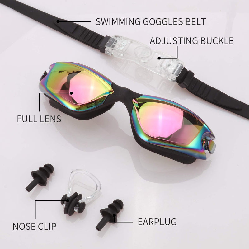 Romoc 2 Pack Kids Swimming Goggles,No Leaking,Anti Fog,UV Protection Swim Glasses Water Goggles Black+black - NewNest Australia