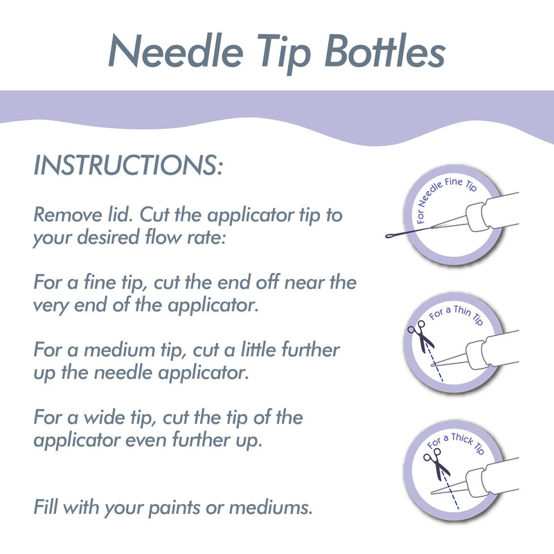 Falling in Art 1 oz. Needle Tip Squeeze Bottles with a Funnel, 6-Pack - NewNest Australia