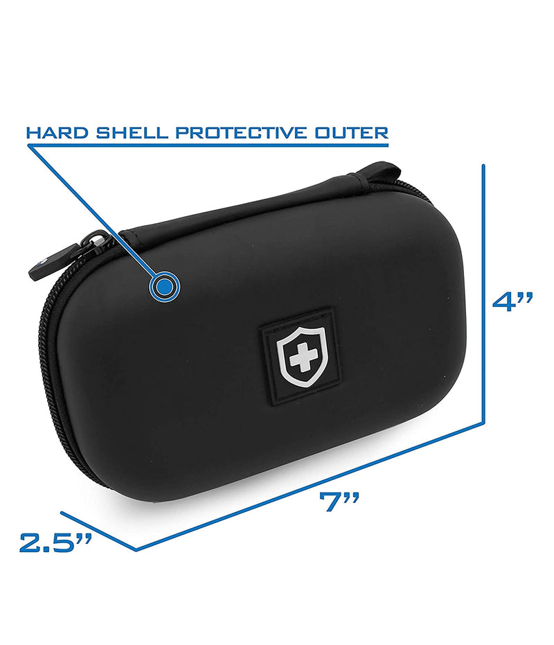 Casematix Compact Insulated Asthma Inhaler Travel Bag Case Compatible with Chamber Inhaler Spacer, Masks and More - Does Not Fit Spacers Longer Than 6.25 inches, Includes CASE ONLY Black - NewNest Australia