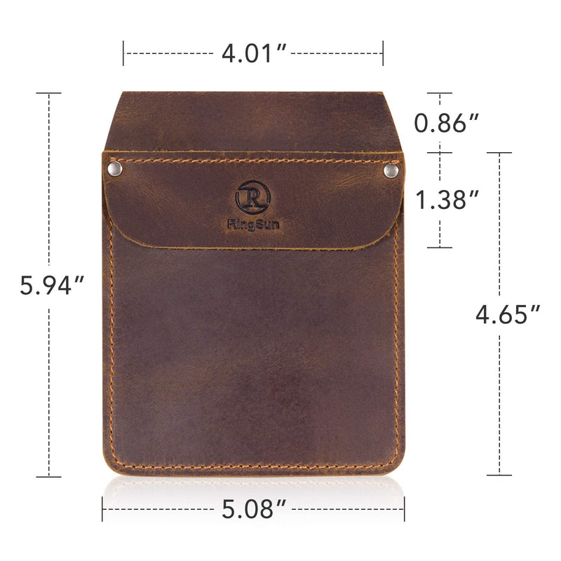 RingSun Genuine Leather Pocket Protector for Men, Durable Pocket Tool Pouch, Jeans Shirts Pocket Protector for Tools Pens, RS10 - NewNest Australia