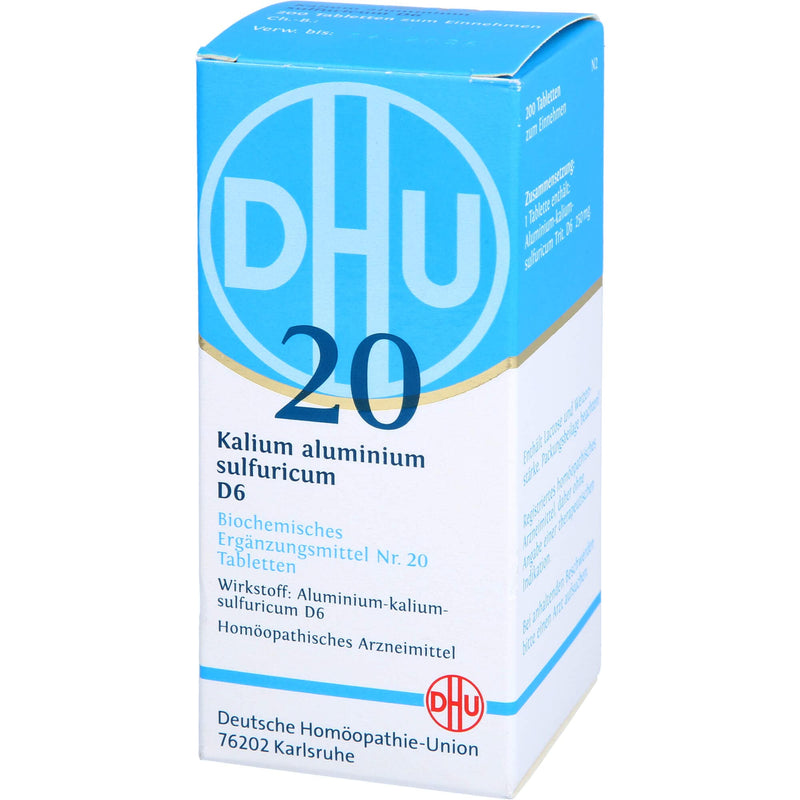 DHU Schüßler salt No. 20 potassium aluminum sulfuricum D6 tablets, 200 tablets - NewNest Australia
