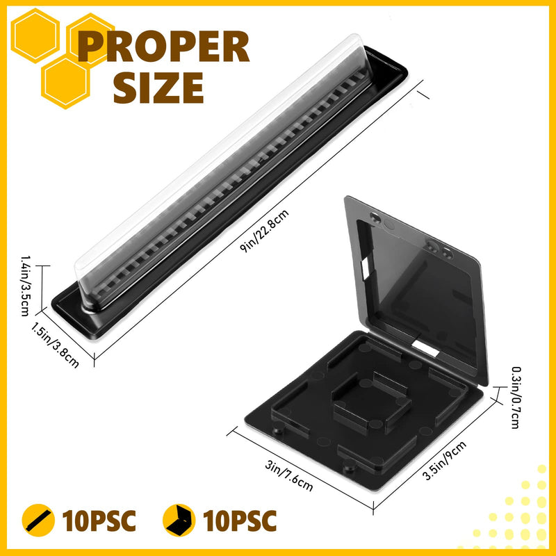 20 Pieces Beehive Beetle Trap Beekeeping Beehive Collector, 2 Shape Plastic Hive Beetle Blaster Traps for Bee Hives, Beekeeper Supplies Pollen Patties Tools - NewNest Australia