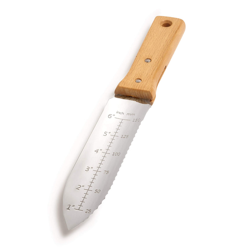 Nisaku NJP650 Hori-Hori Weeding & Digging Knife, Authentic Tomita (Est. 1960) Japanese Stainless Steel, 7.25" Blade, Wood Handle 7.25" Blade Original - NewNest Australia