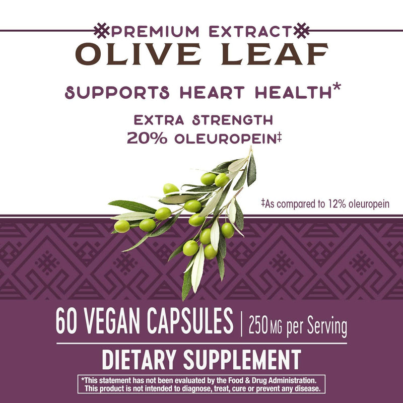 Nature's Way Premium Extract Standardized Olive Leaf 20% Oleuropein, 60 Count - NewNest Australia