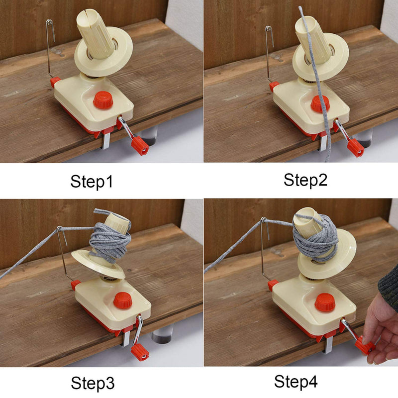 Buwico Yarn Ball Winder Manual Yarn Spinner Roller Wool String Fiber Ball Winder Yarn Ball Weaving Holder - NewNest Australia