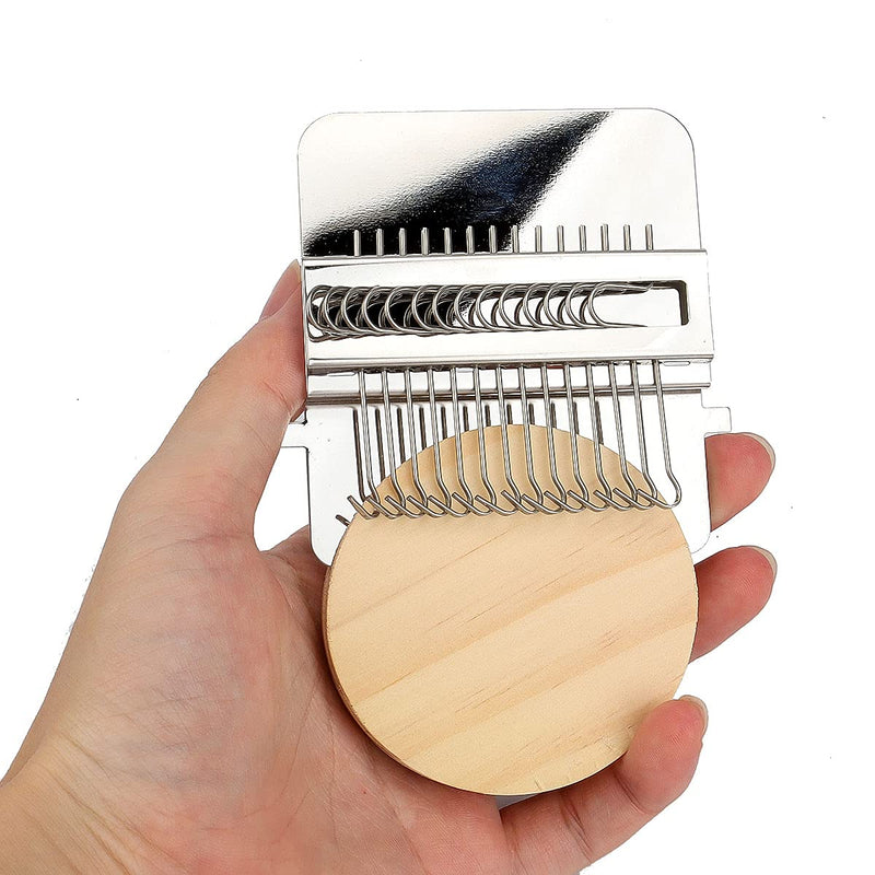 Spencertoys Small Loom Speedweve Type Weave Tool - Mini Wooden Weaving Kit Convenient Darning Mending Knitting for Craft DIY Arts Jeans, Socks and Clothes (14 Hooks) 14 Hooks - NewNest Australia