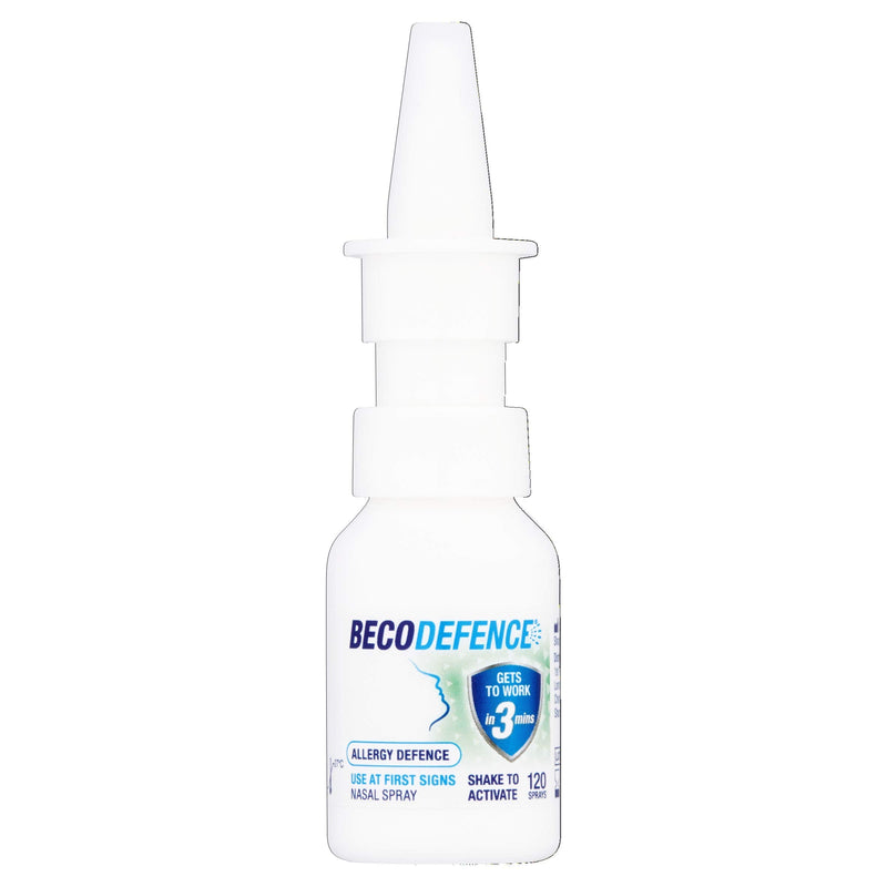 Becodefence, Nasal Spray – AllergyHay Fever Defence from the First Signs of Symptoms – Gets to Work in 3 Minutes NonDrowsy 120 Sprays, 20 ml Adult - NewNest Australia