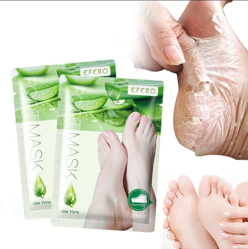 Aloe Vera Exfoliating Foot Peeling Mask Sock - Moisturising Peel Masks - remove Hard Skin Callus Remover Pedicure Baby Feet Care Kit for Cracked Feet - NewNest Australia