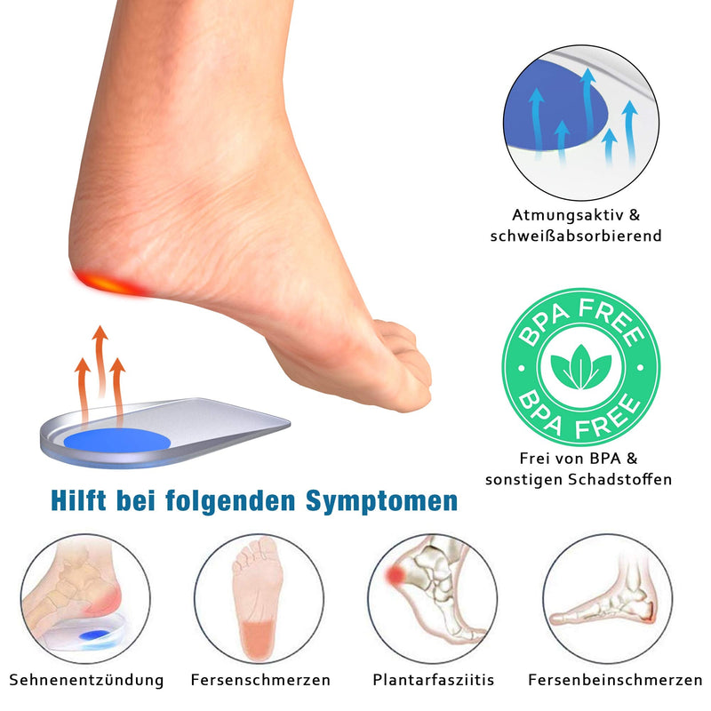 ORTHOPEO Premium Heel Spur Insoles I Heel Pads I Heel Cushions for Shoes IGel Silicone Insoles Heel Spurs for Women I 2 Pairs of Gel Insoles for the Heel IOrthopedic Gel Cushions IL 10.2 cm W 6.3 cm Pack of 4 (Pack of 1) - NewNest Australia