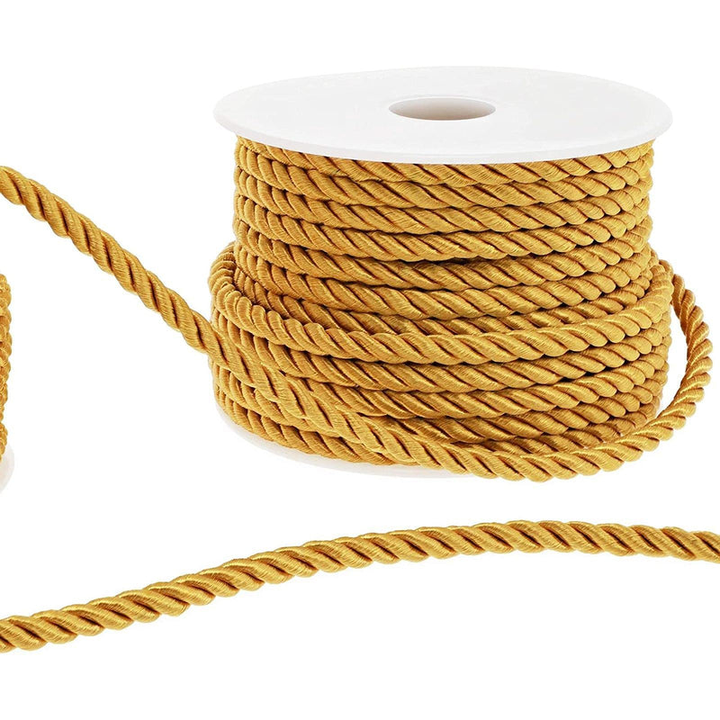 Twisted Gold Cord for Crafts, Sewing, Upholstery (36 Yards, 2 Rolls) - NewNest Australia