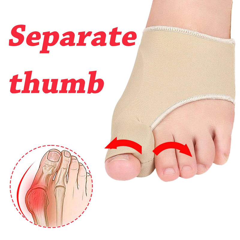 AOOTUERL Valgus Correction Bandage, 1 Pair of Valgus Toe Corrector, Big Toe Straightener with Built-in Gel Pad Protection for Pain Relief from Hallux Valgus, Big Toe Straightener (Beige) - NewNest Australia