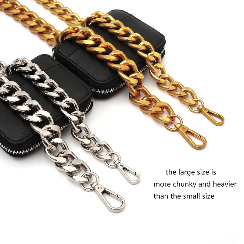 42‘’ Substantial Big Metal Cross-Body Chain Purse Strap Replacement for Mini Wallet,Waist Pack,Chest Bag (Antique Gold, Small) Antique Gold - NewNest Australia