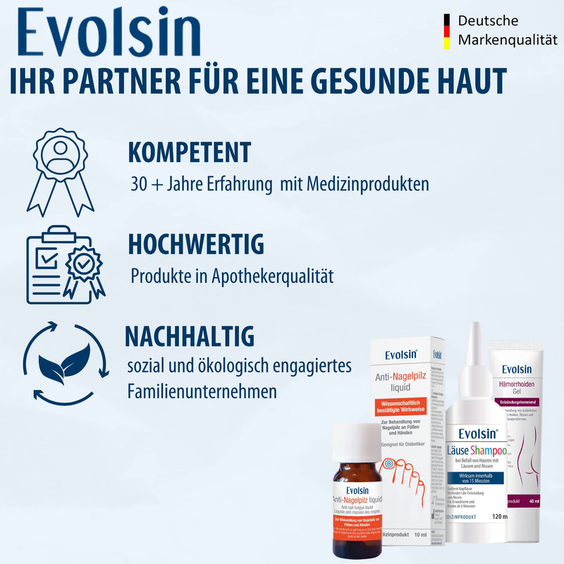 Evolsin 120 Ml Lice Shampoo With Lice Comb For Adults & Children From 6 Months - For Infestation Of Hair With Nits & Head Lice - Lice Agent Gentle On The Scalp - Works In 15 Minutes - NewNest Australia