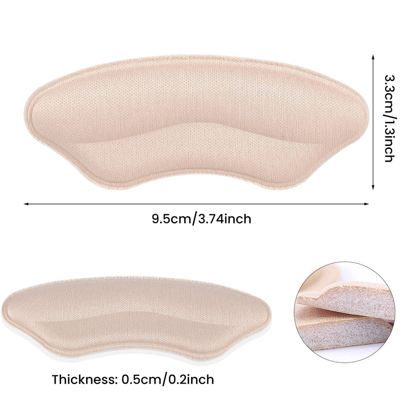 TOPBELIEF 8 Pcs Heel Pads, Shoe Heel Pads, Self Adhesive Heel Cushion Inserts, Soft Heel Cushion Inserts Shoes, Insoles for Shoes That are Too Big, Perfect Heel Liners for Women Men Most Shoes - NewNest Australia