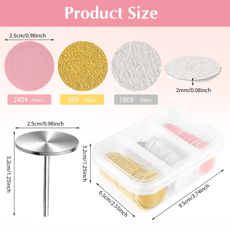 TIESOME 61 pieces sanding disc pedicure, 25 mm foot grinder sandpaper sanding discs replacement sandpaper disc tool sanding discs for hard dead skin cracked heel (style 1) style 1 - NewNest Australia