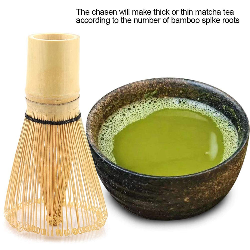 Matcha Green Tea Whisk Natural Bamboo Tea Whisk Chasen Preparing Matcha Powder Brush Tool Tea Traditional Scoop(100 Prongs) 100 Prongs - NewNest Australia
