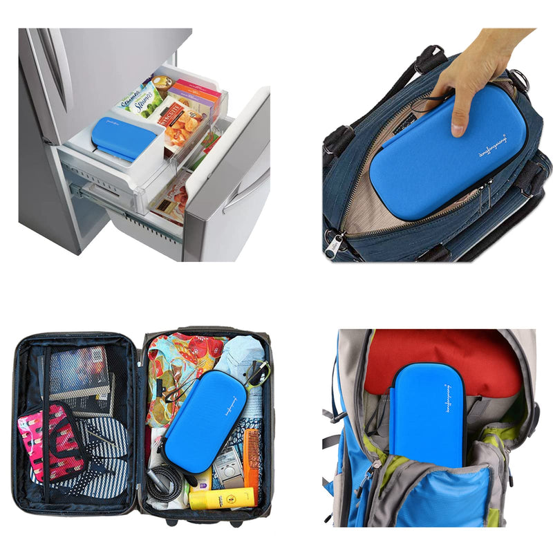 YOUSHARES insulin cooler bag, Eva insulin bag for insulin pen, insulin and other diabetic accessories, diabetic bag with 3 nylon ice packs (blue) 01-blue - NewNest Australia