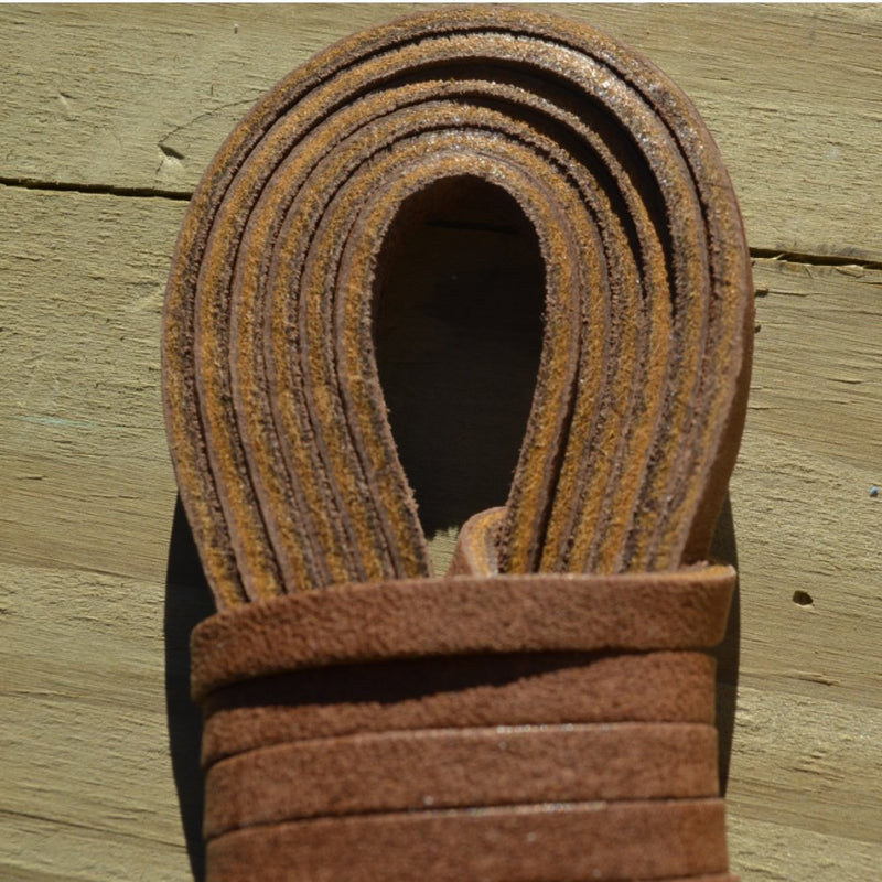 TOFL Leather Straps | 2 Pieces | 72 Inches Long | 1/4 Inch Wide | 1/8 Inch Thick | Baseball and Softball Mitt and Glove Lace, Jewelry, Hanging Pictures, Shelves, Decorating Furniture | Medium Brown - NewNest Australia