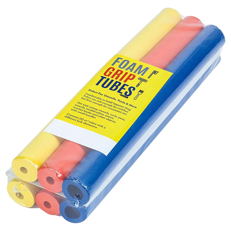 6-Pack of Foam Grip Tubing/Foam Tubing - Ideal Grip Aid for Utensils, Tools and More - No BPA/Phthalate/Latex - NewNest Australia