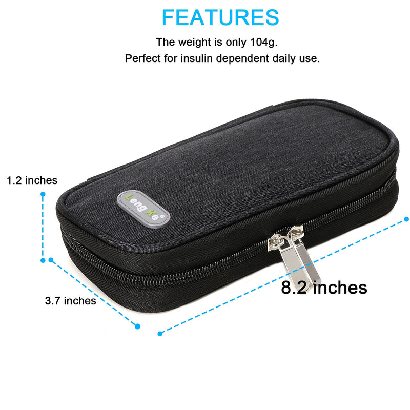 Insulin Cooler Travel Case - Organizer Insulin Case for Diabetes Accessories Keep Supplies Safe and Cold by YOUSHARES(Black) dark - NewNest Australia