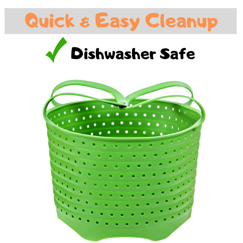 Silicone Steamer Basket | Foldable, Space-Saving | Fits 6,8 Qt Instant Pot and Similar-Sized Pressure Cookers Accessories - NewNest Australia