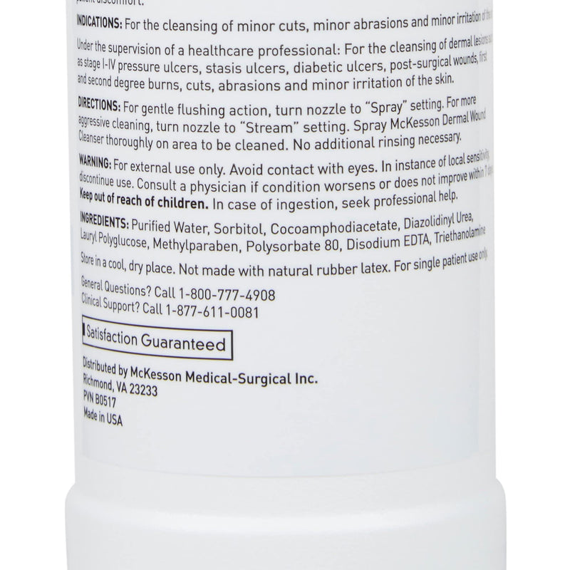 McKesson Dermal Wound Cleanser, Non-Sterile, Non-Cytotoxic, No-Rinse Formula, 8 fl oz, 1 Count 8 Ounce ( 1 ct) - NewNest Australia
