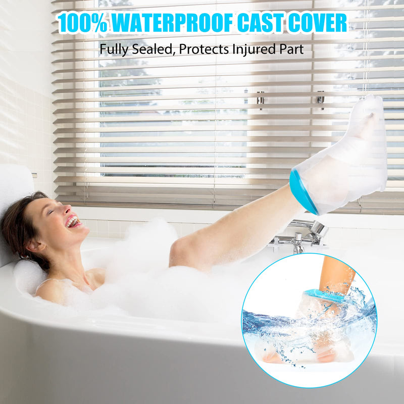 Waterproof Foot Cast Cover for Shower: Cast and Bandage Protector for Bathing, Plaster Cast Cover Clear Cast and Dressing, Reusable Watertight Protection Dry for Broken Foot, Ankle - NewNest Australia