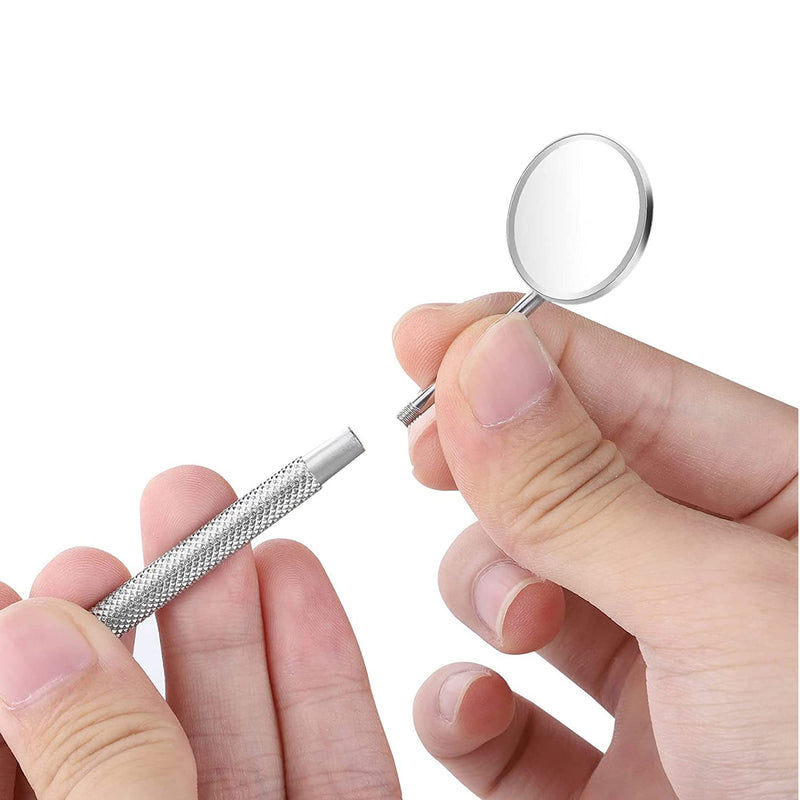 YSCARE Dental Mouth Mirror Oral Dental Mirror Inspection Mirror Curve Angle Dentist Oral Care Mouth Control Extension Tool Also suitable for eyelash extensions. (Silver) Silver - NewNest Australia