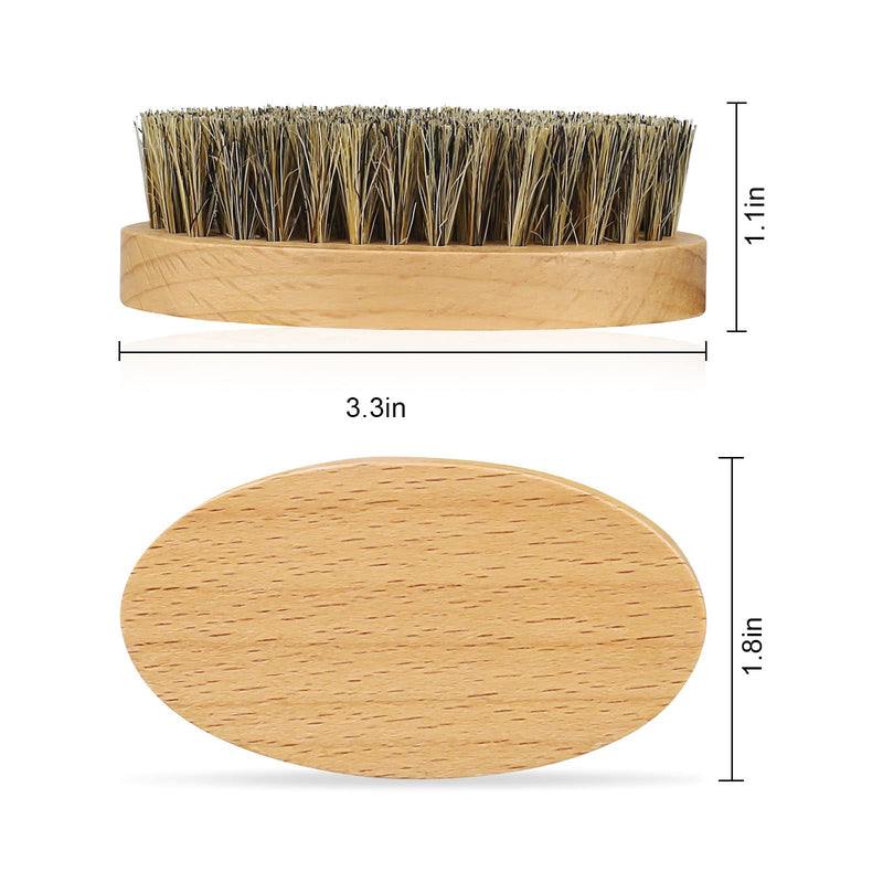 Beard brush with storage bag, 100% boar bristle brush for daily beard care, beard brush for men travel - NewNest Australia