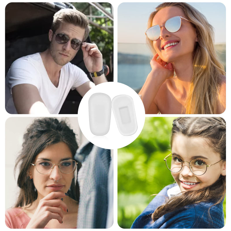 20 Pairs Of Glasses Nose Pads, Slip-On Glasses Nose Pads Replacement Silicone Nose Pads For Glasses, Glasses Nose Pads Non-Slip Protective Covers For Screw Glasses Sunglasses (White) - NewNest Australia