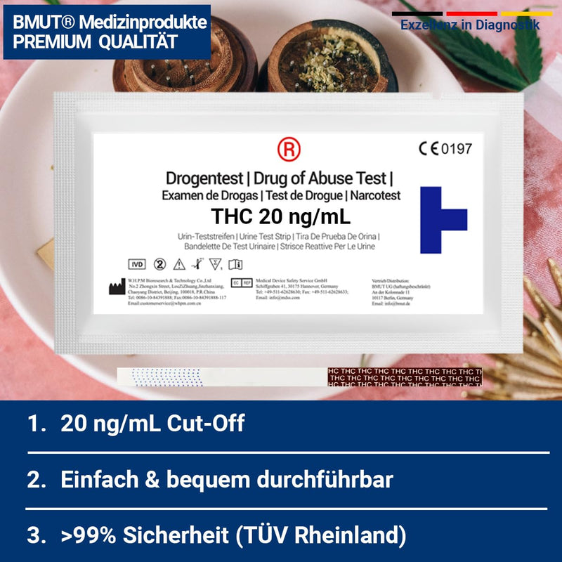 10x THC drug test rapid test urine | 20ng/mL | Urine test | Test strips (pharmacy quality) - NewNest Australia