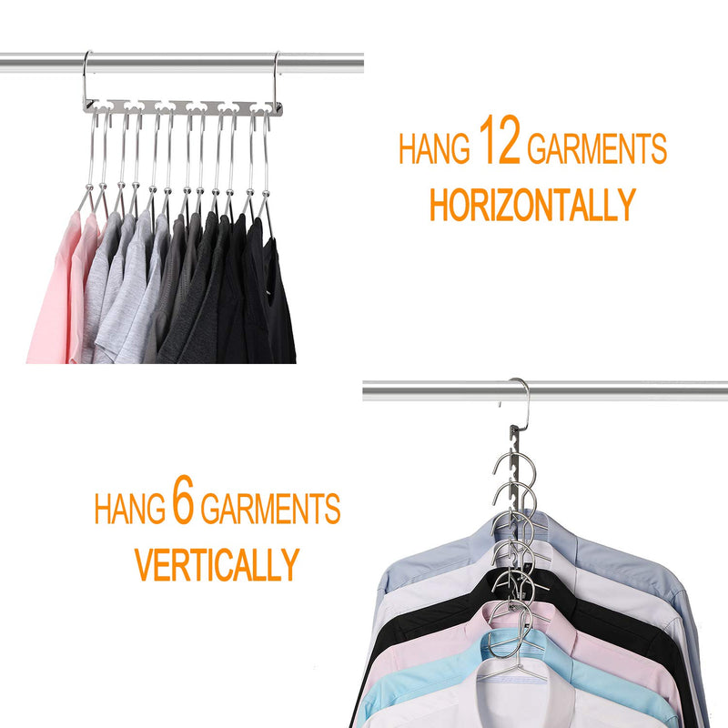 NewNest Australia - Giftol Space Saving Hangers Metal Hanger Magic Cascading Hanger Closet Clothes Organizer(4 Pack) 4 Pack 