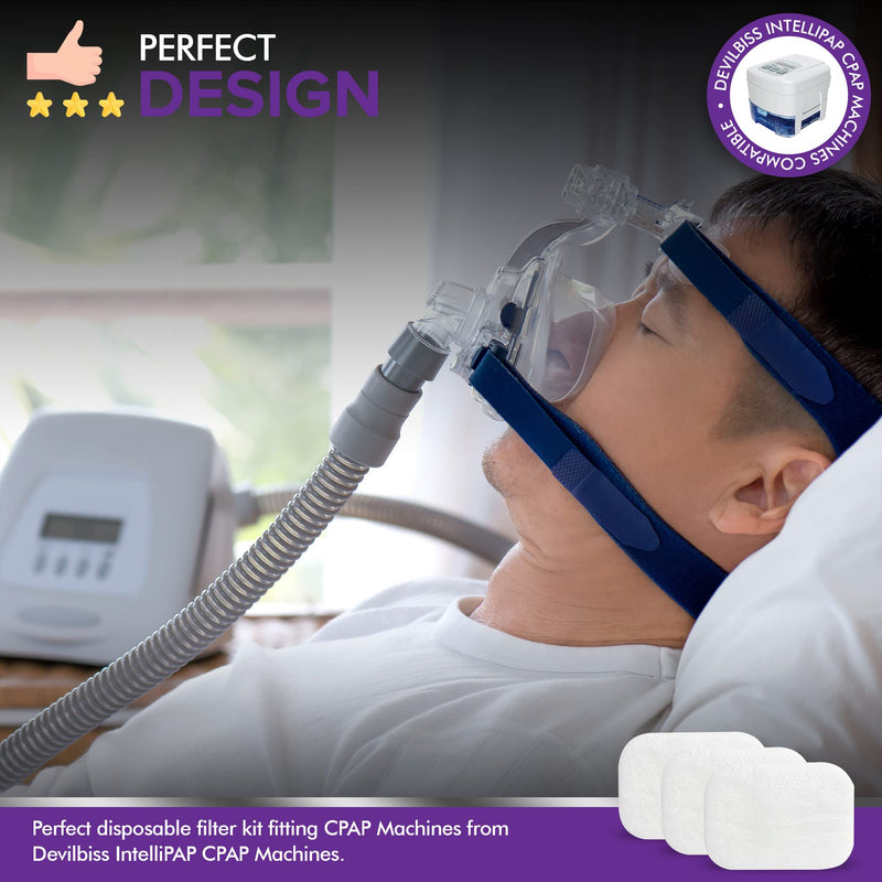 Mars Wellness CPAP Filter Kit - Compatible with Devilbiss IntelliPAP CPAP Machines - 12 Ultrafine Filters - Made in The USA 12 ultra fine filters - NewNest Australia
