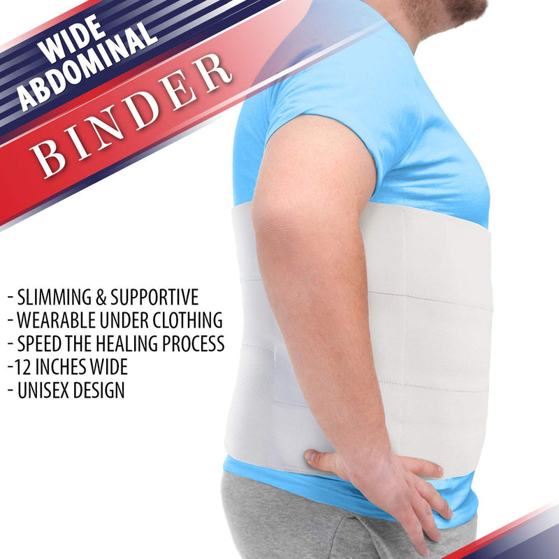 Abdominal Binder Plus Size Belly Binder – Postpartum Tummy Tuck Belt Gives Slimming Bariatric Band Stomach Compression Wrap to Help Hernia or Post Surgery, C Section Pregnancy Women Men XXL 47” to 70” XXL/3XL (47" to 70") - NewNest Australia