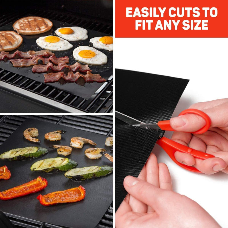 2 Pack Large Thick Heavy Duty Non Stick Teflon Oven Liners Mat, 17"x 25" BPA and PFOA Free, for bottom of Electric Oven Gas Oven Microwave Charcoal or Gas Grills - NewNest Australia