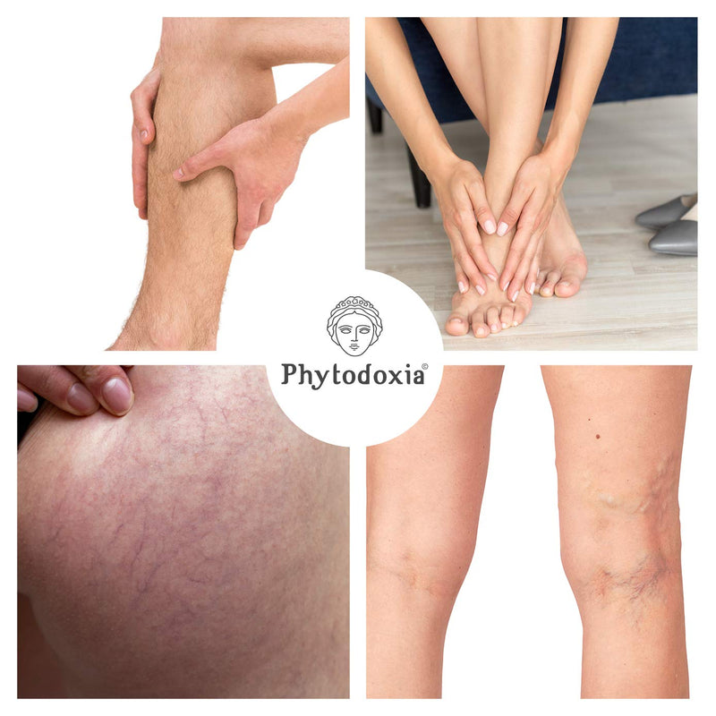 PhytoLegs Gel 200 ml, Vegan Foot Cream for Cracked Heels and Dry Skin, Varicose Veins Feet Remedies & Restless Legs Relief. Made with Witch Hazel, Gotu Kola and Ginkgo Biloba. Dermatologically Tested - NewNest Australia