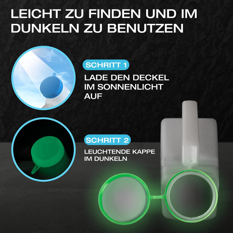 Urine Bottles For Men With Glow-In-The-Dark Lid (Pack Of 2) - 1000Ml Men'S Bed Bottle Made Of Thick Plastic With Screw Cap - Leak-Proof Urinary Chamber - Portable Urine Bottles For Men - NewNest Australia