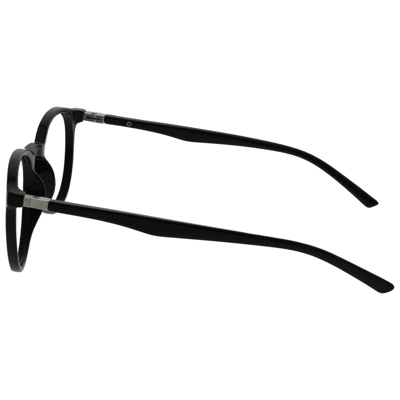 Opulize Met Reading Glasses Pack of 2 Slim Round Frame Spring Hinges Scratch-Resistant Black Men Women RR60-1 +1.50 +1.50 Diopters (Pack of 2) - NewNest Australia