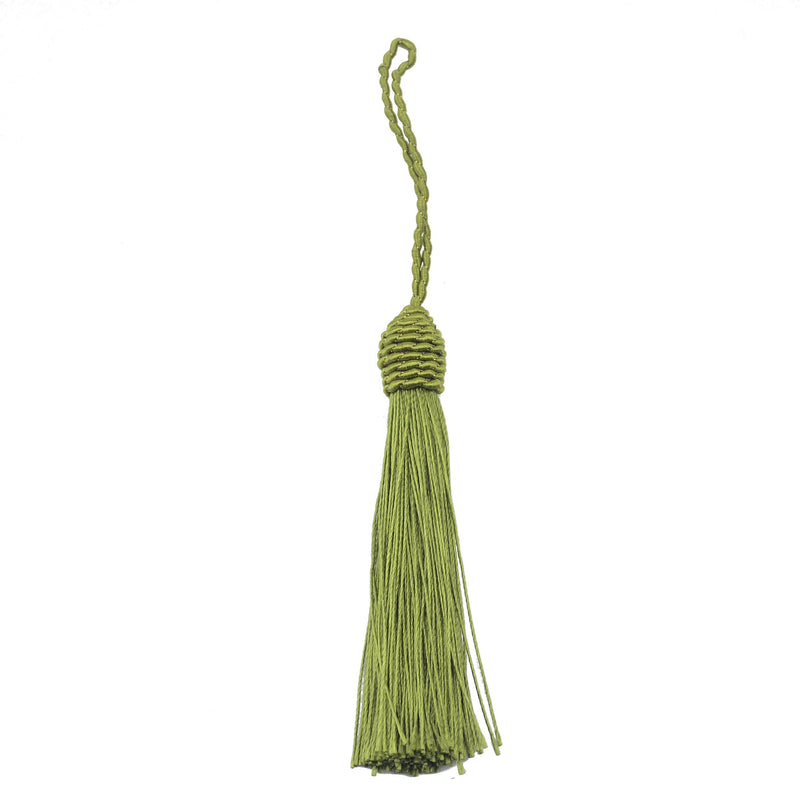 20pcs 15.5cm/6 Inch Silky Floss Bookmark Tassels with 2-Inch Cord Loop and Small Chinese Knot for Jewelry Making, Souvenir, Bookmarks, DIY Craft Accessory (Army Green) Army Grren - NewNest Australia