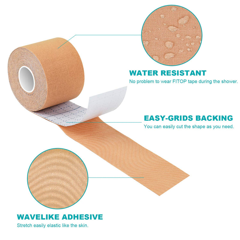 PHYTOP FITOP Kinesiology Tape Sports Tape 5m x 5cm (Beige) Beige - NewNest Australia