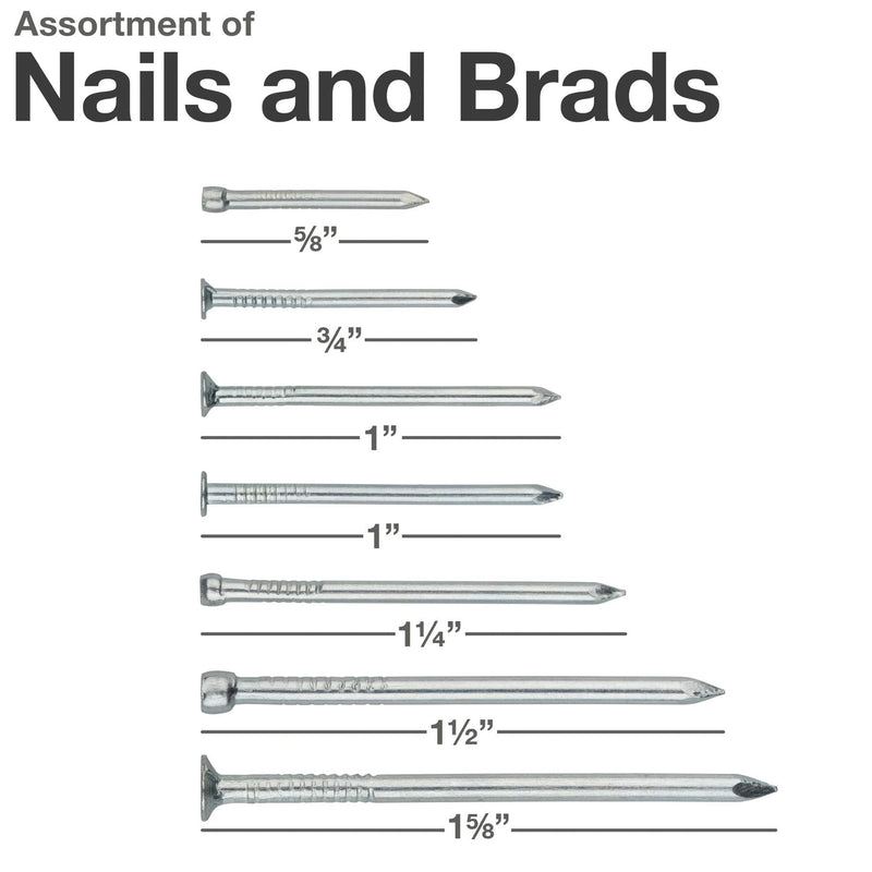 Qualihome Hardware Nail Assortment Kit, Includes Finish, Wire, Common, Brad and Picture Hanging Nails - NewNest Australia