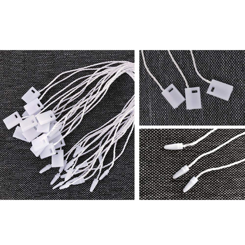 7" 1000 Pcs Hang Tag Nylon White String Snap Lock Pin Loop Fastener Hook Ties White Hang Tag String with Push Locker String Snap Lock White Tag Strings - NewNest Australia