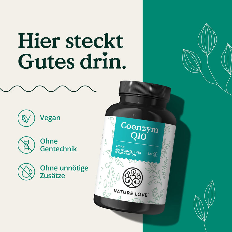 Nature Love Coenzyme Q10 High Dose ‚ 200 Mg Per Capsule ‚ 120 Vegan Capsules In 4 Month Supply ‚ Made From Vegetable Fermentation ‚ High Dose & Produced In Germany - NewNest Australia