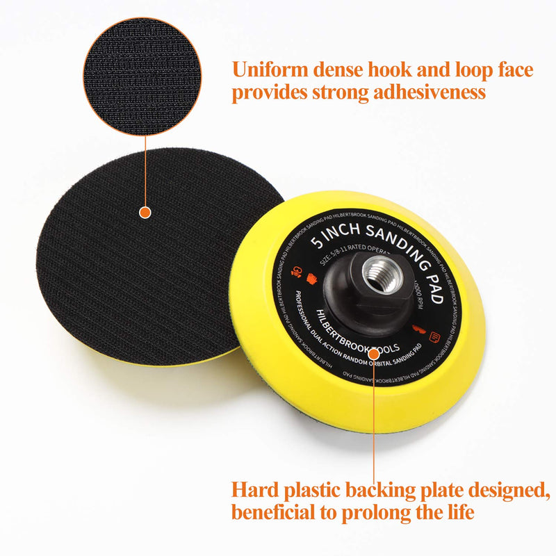 5 Inch Hook and Loop Backing Pad 5'' Backing Plate with 5/8-11 Threads Sanding Pad Angle Grinder Accessories Sanding Buffing Polishing (2 Pack) 2 - NewNest Australia