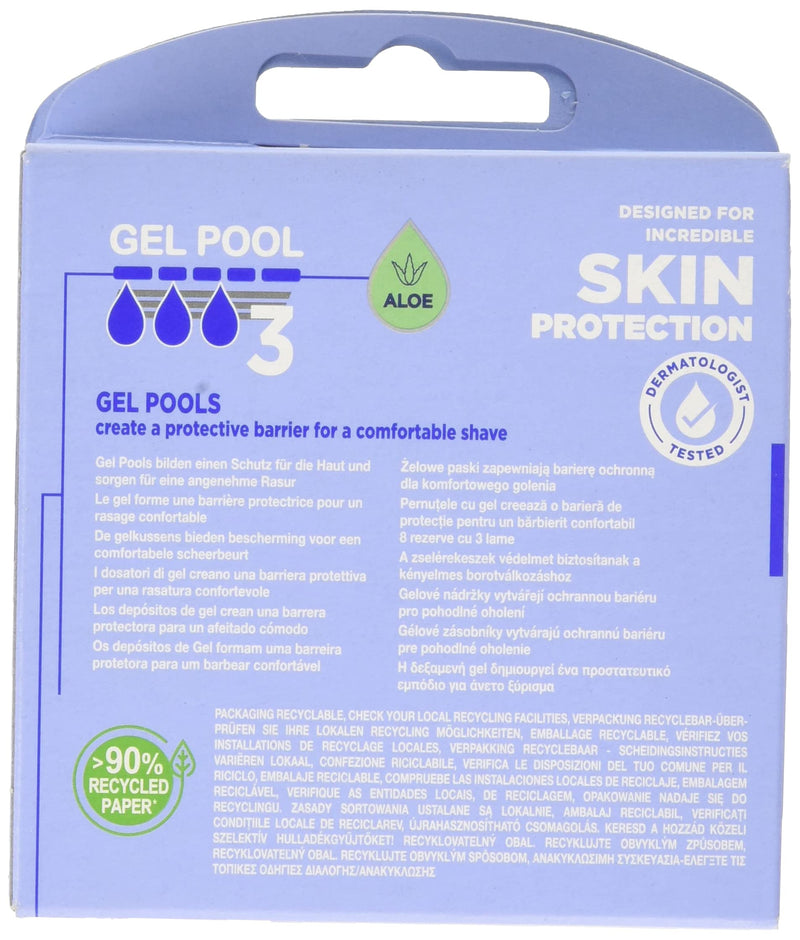 Wilkinson Sword Hydro 3 Skin Protection Razor Blades, 8 Razor Blades 8 Pieces (Pack of 1) - NewNest Australia